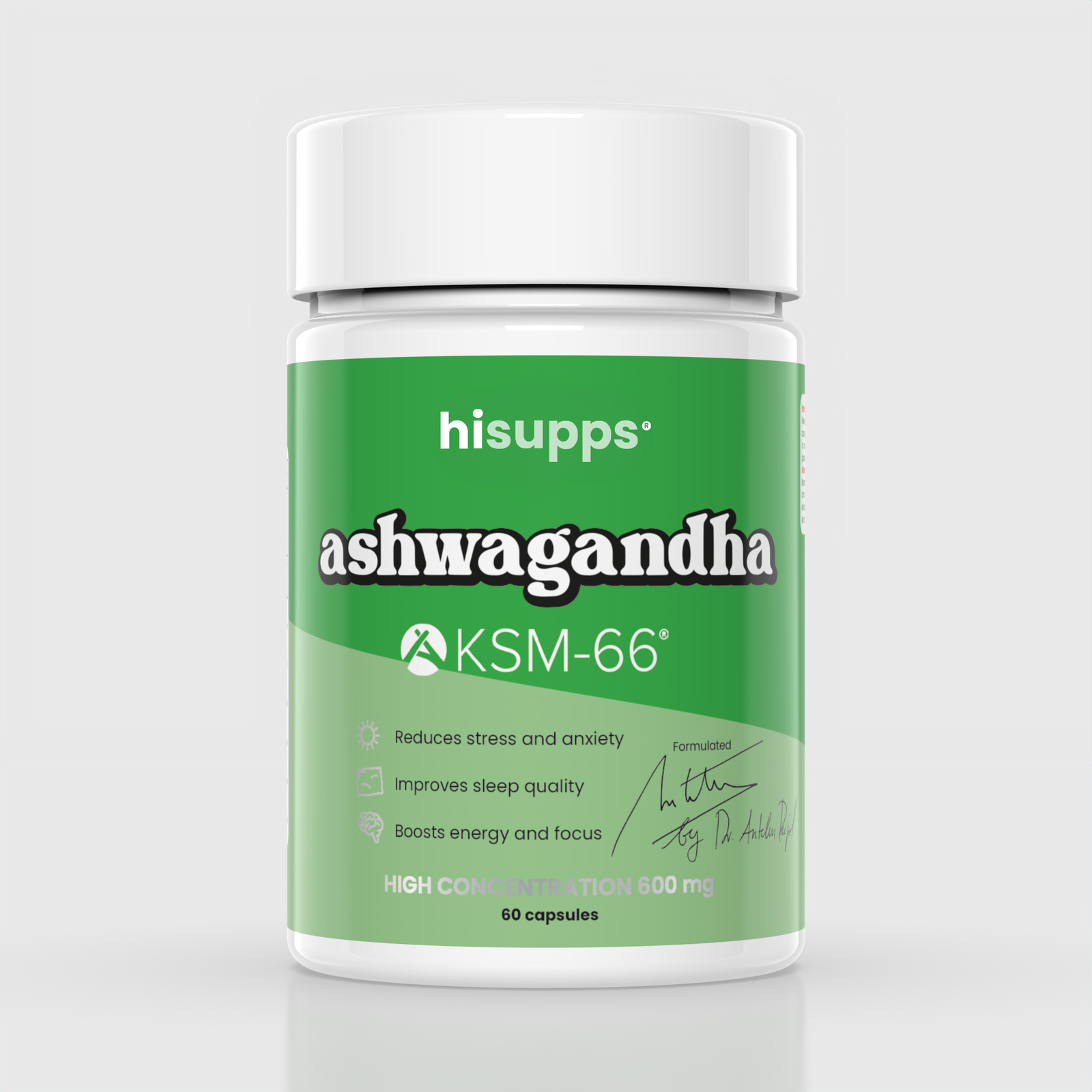 Ashwagandha KSM66 600 mg - 60 Kapseln - von Dr. Antelm Pujol