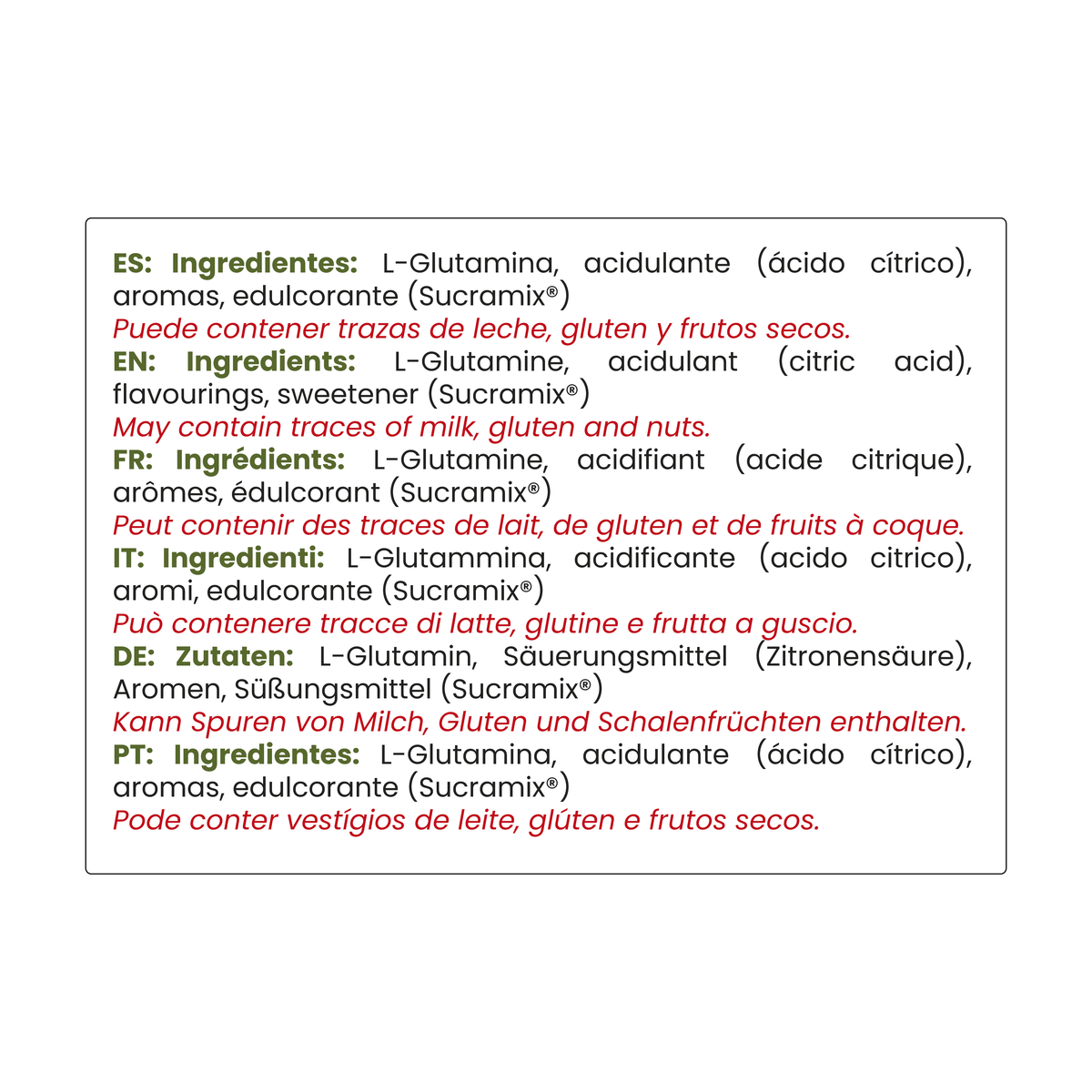Glutamina Acid Kiwi 300g